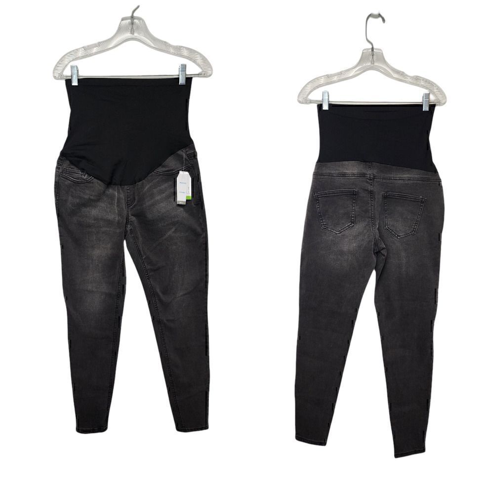 TIME AND TRU FULL PANEL MATERNITY SKINNY JEANS SIZE SMALL (4-6) Black